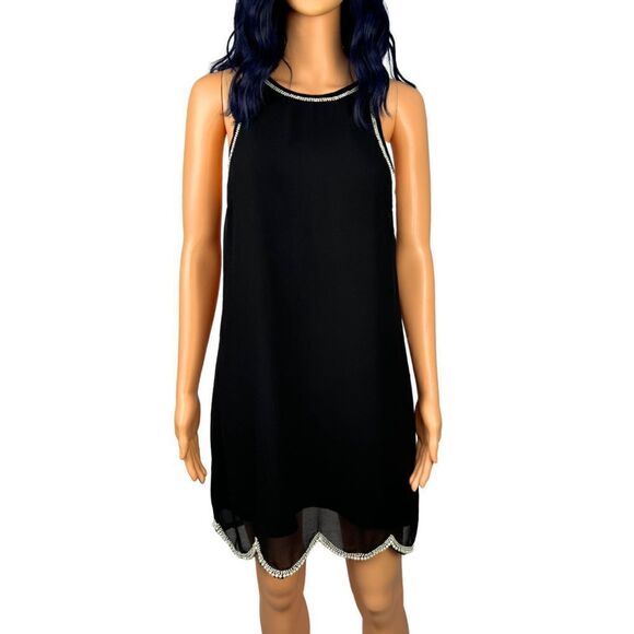 NBD Revolve Someone Like You Dress S Black Pearl Scalloped Mini Cocktail Party - Picture 3 of 6